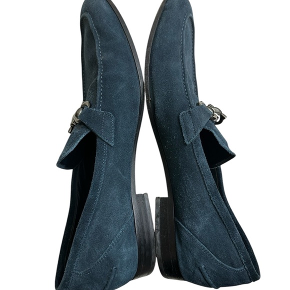 Men's Blue Suede Loafers - Picture 3 of 12